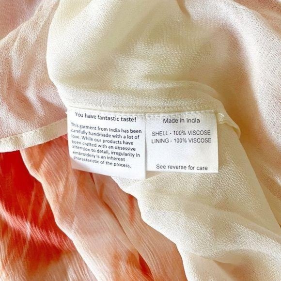 Rococo Sand Orange Tie Dye Chiffon Maxi Dress - Picture 7 of 10